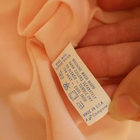 Vanity Fair light pink nylon gown house coat robe L - Picture 9 of 10